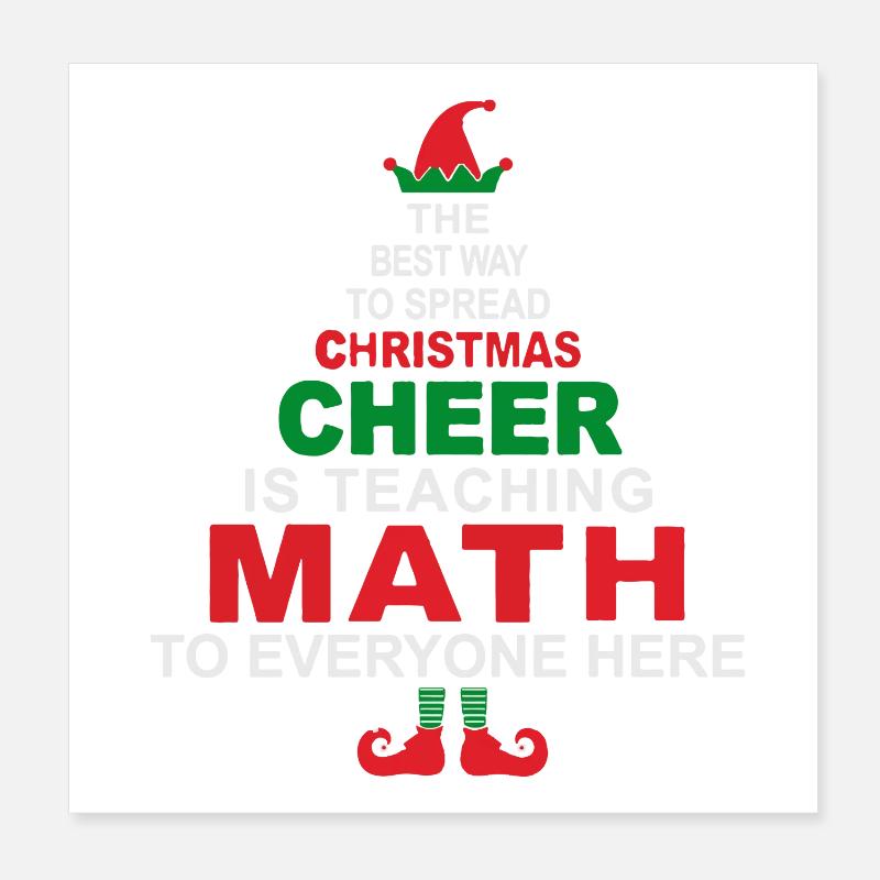 Mathe-Lehrer-Weihnachtshemd Poster 20x20 cm