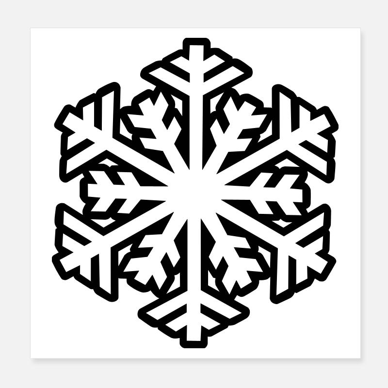 flocon de neige Poster 20 x 20 cm