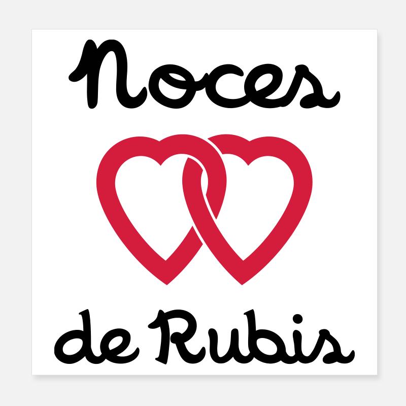 Noces de Rubis Poster 20 x 20 cm