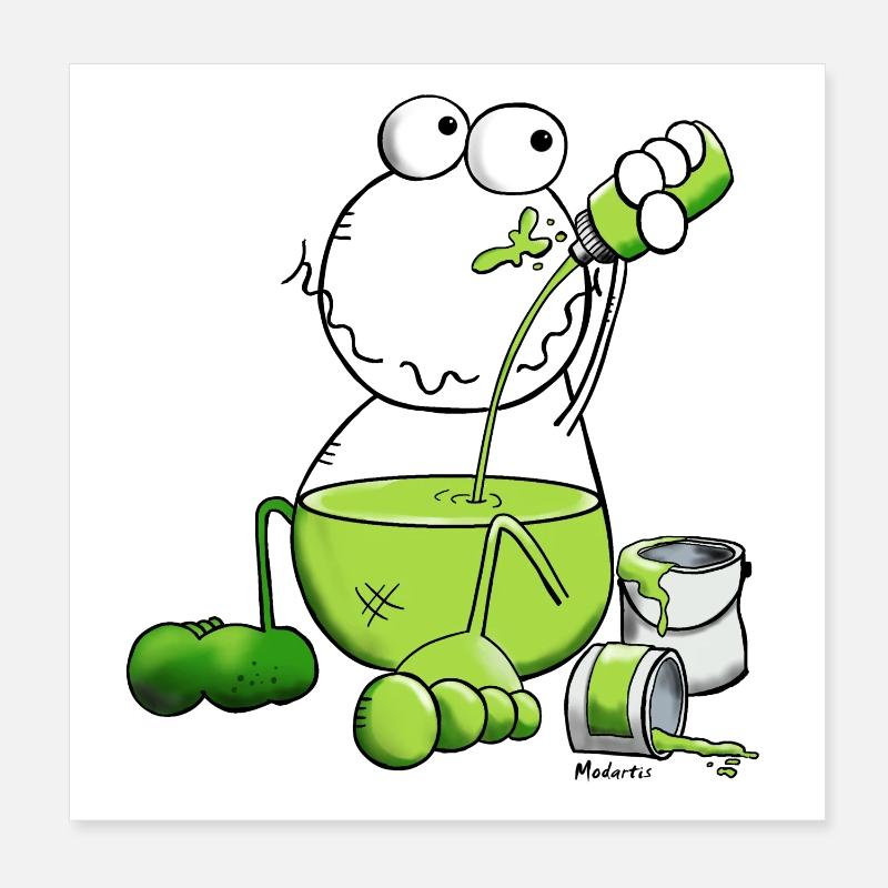 Grenouille Couleur Poster 20 x 20 cm