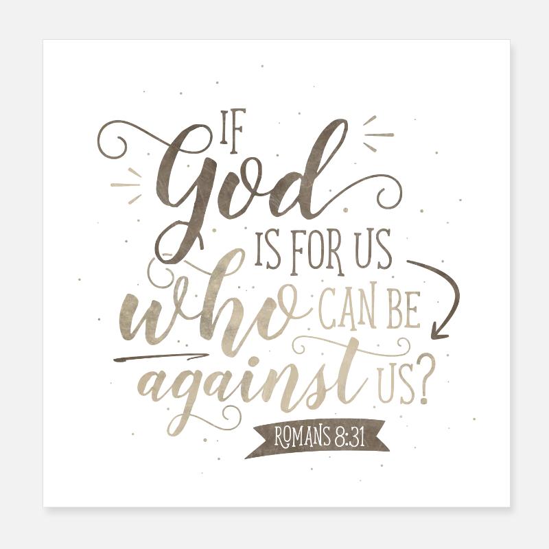 If God Is For Us Poster 20x20 cm