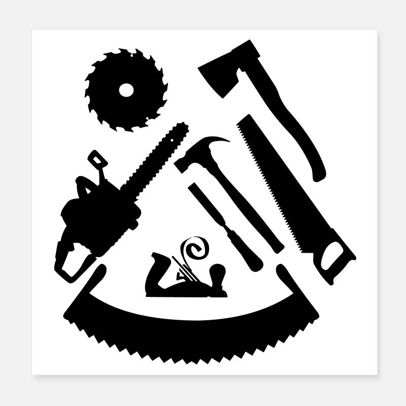 Wood tool Poster 8" x 8" (20x20 cm)