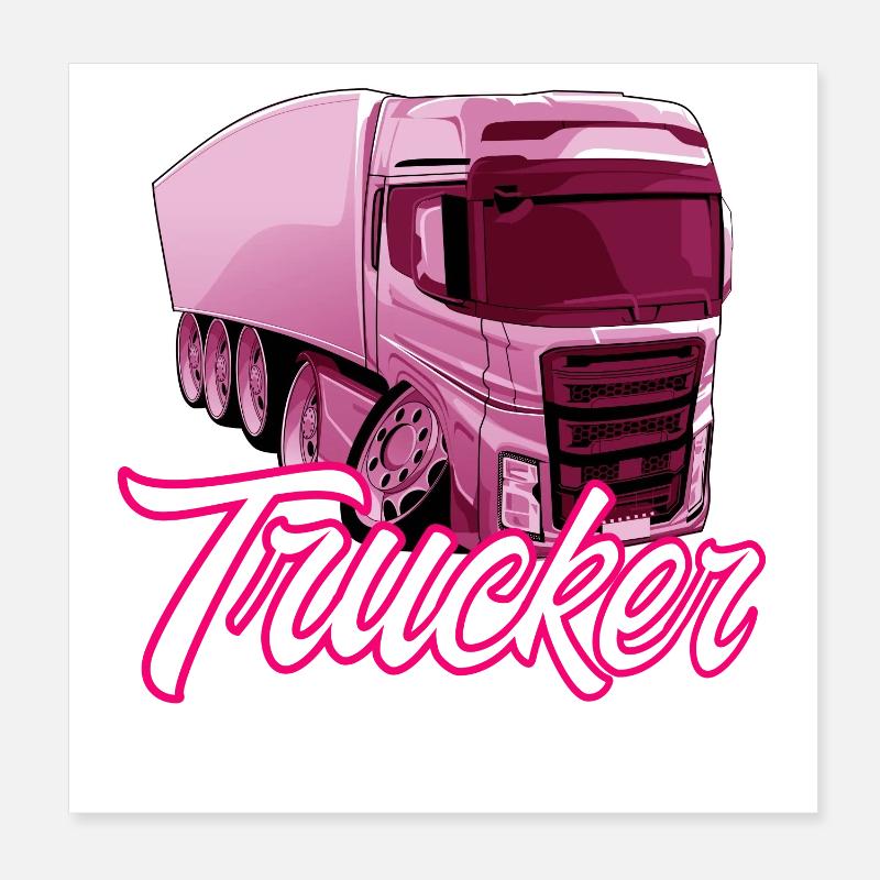 Fille de camionneur Poster 20 x 20 cm