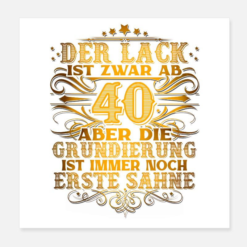 40. Geburtstag Poster 20x20 cm