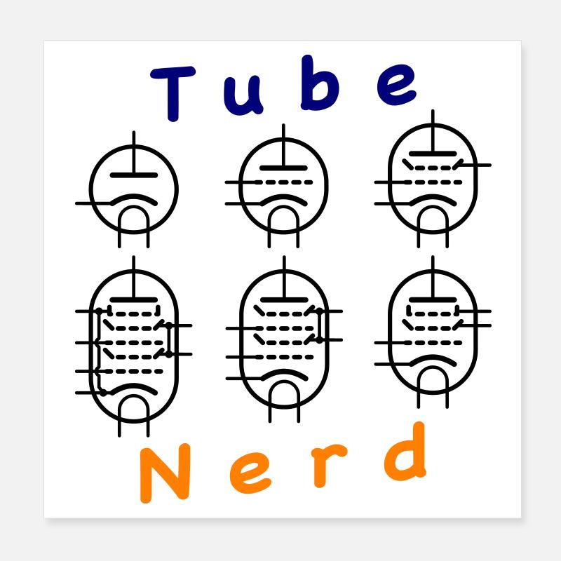 Tube à vide Nerd Poster 20 x 20 cm
