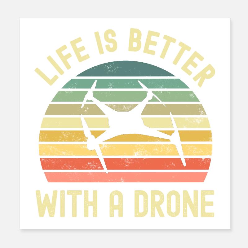 Drone Poster 20 x 20 cm