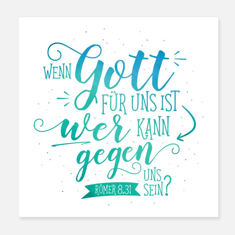 When God is for us Poster 8" x 8" (20x20 cm)