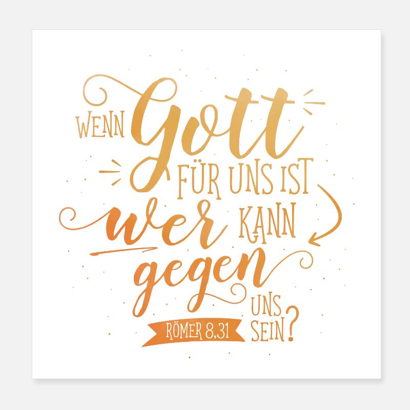 When God is for us Poster 8" x 8" (20x20 cm)