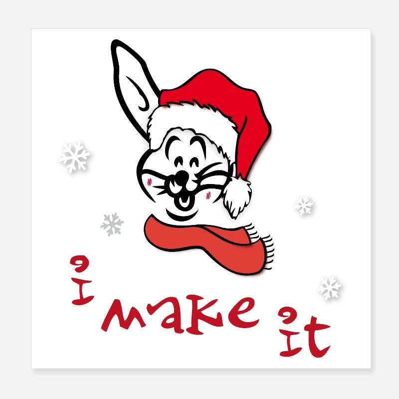 Weihnachtsmann Poster 20x20 cm