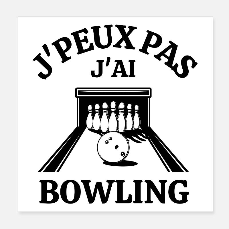 bowling, strike, fan de bowling Poster 20 x 20 cm
