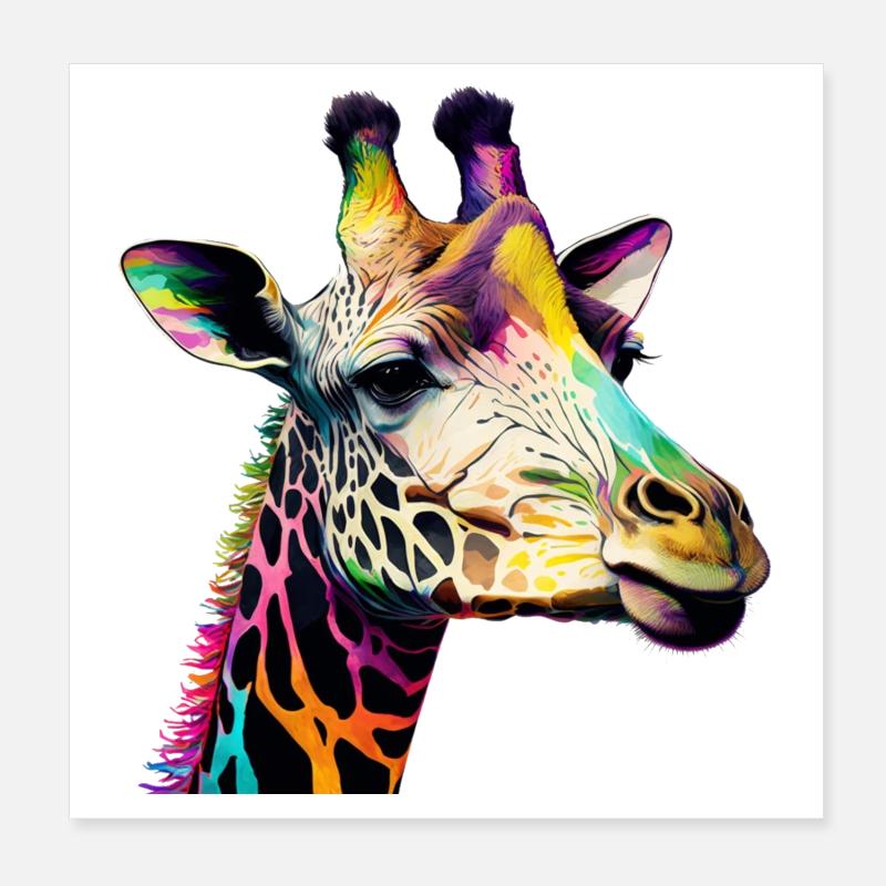 Giraffe Poster 20x20 cm