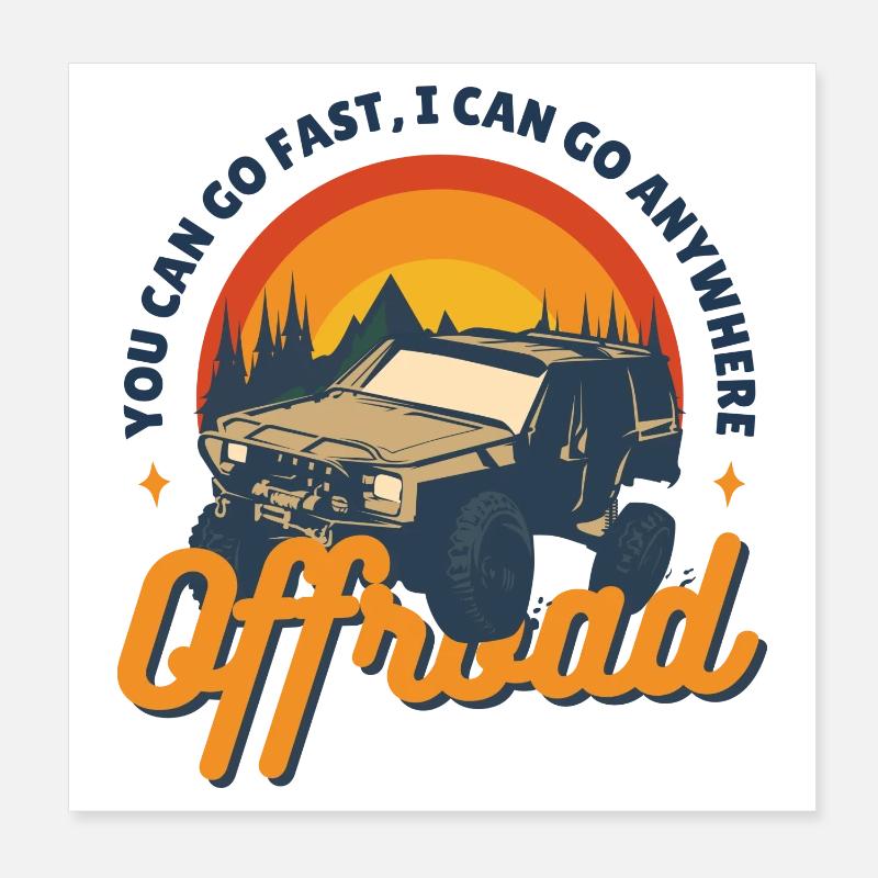 OFF-ROAD Poster 8" x 8" (20x20 cm)