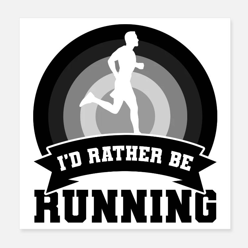 Funny runner joke Poster 8" x 8" (20x20 cm)