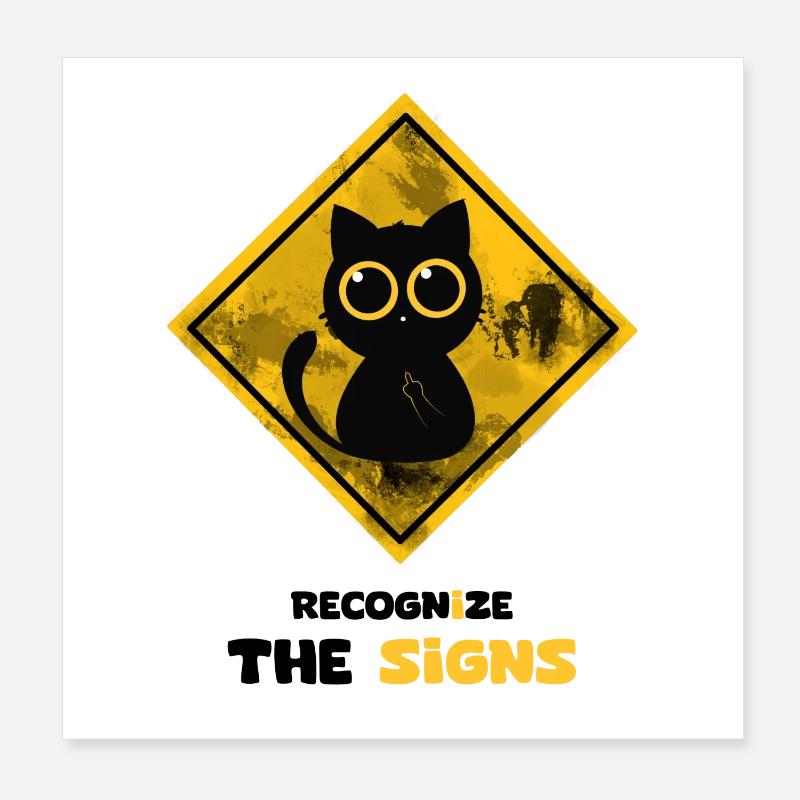 Recognize the signs Poster 20x20 cm