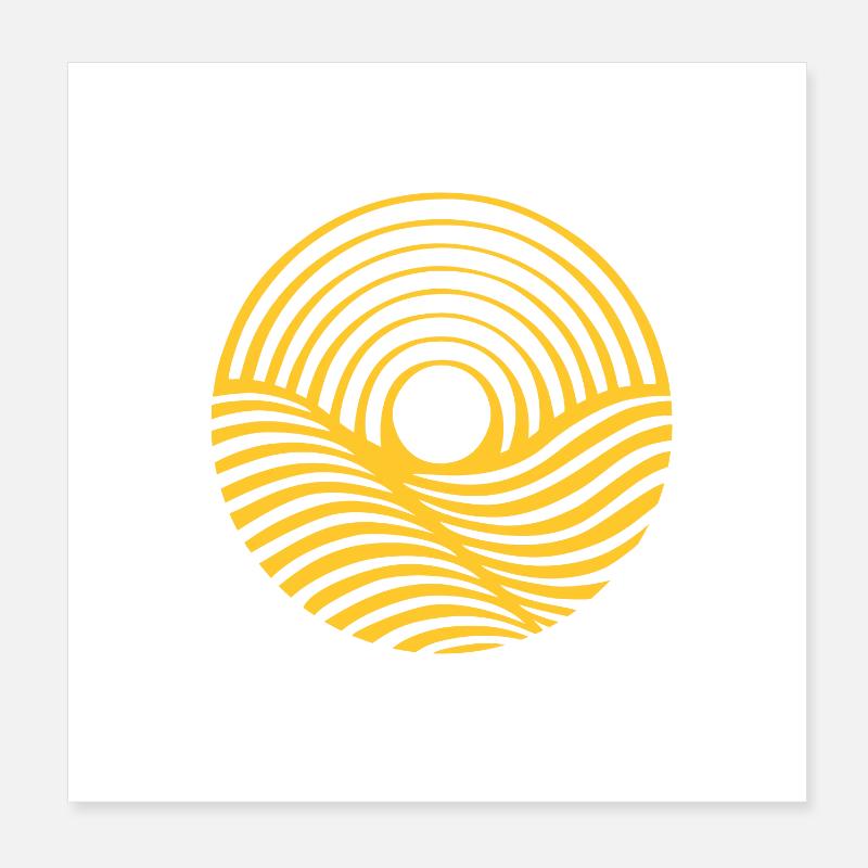 Costa del Sol (sombre) Poster 20 x 20 cm