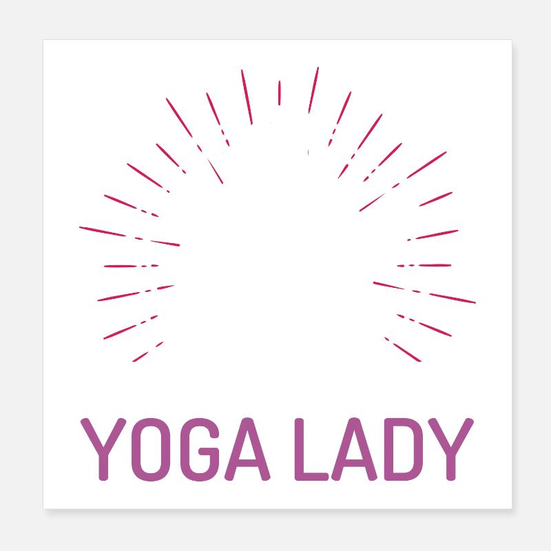 Fille de yoga Poster 20 x 20 cm