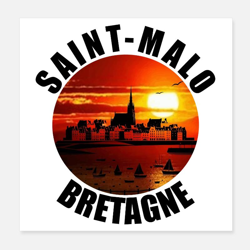 Saint Malo Poster 8" x 8" (20x20 cm)