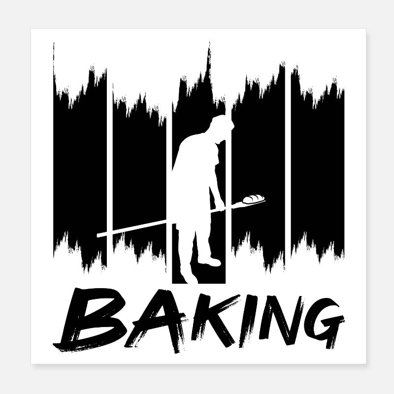 Backen Poster 20x20 cm
