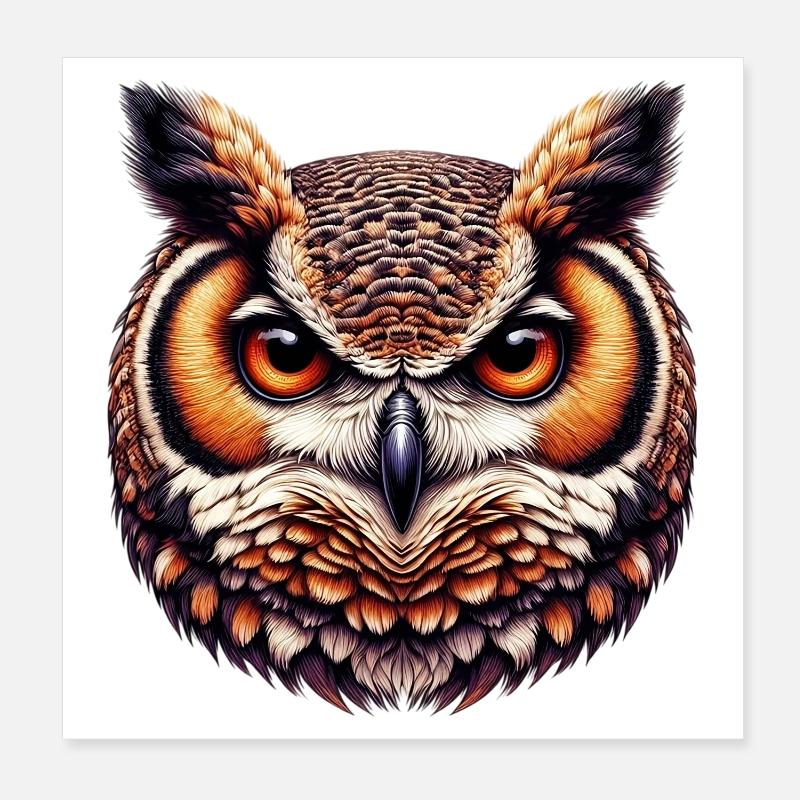 Eule Poster 20x20 cm