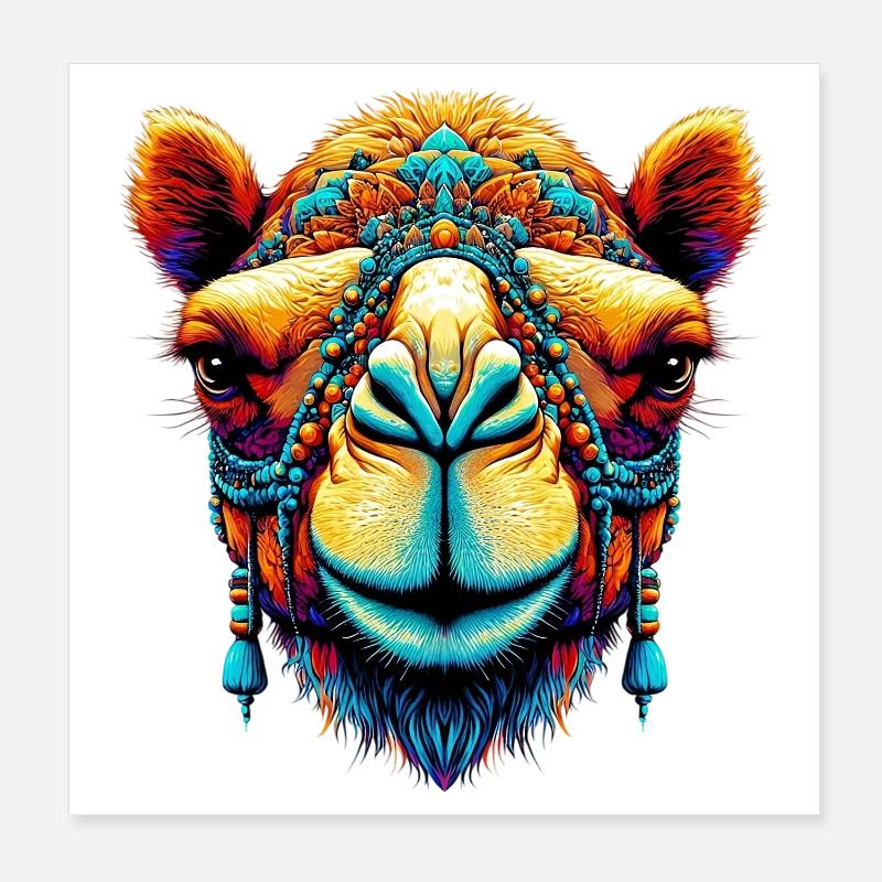 Kamel Poster 20x20 cm