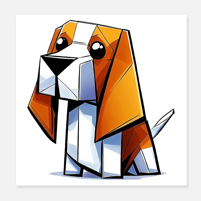 Chien Beagle Poster 20 x 20 cm