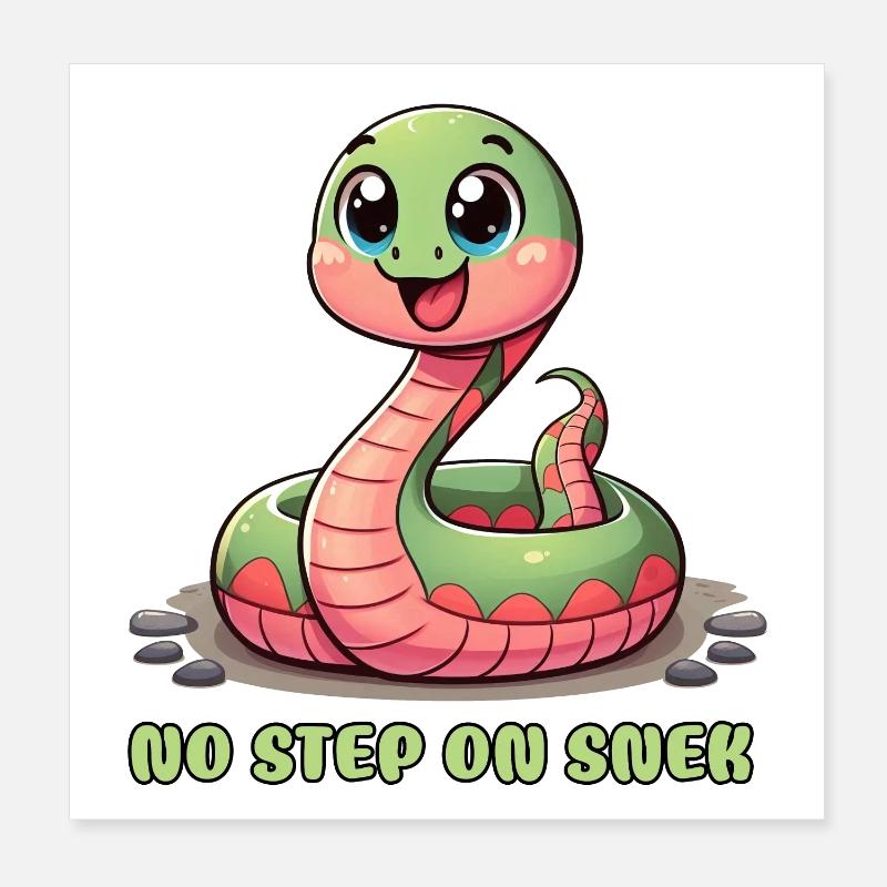 Kein Schritt auf Snek: urkomisches Warnschild Poster 20x20 cm