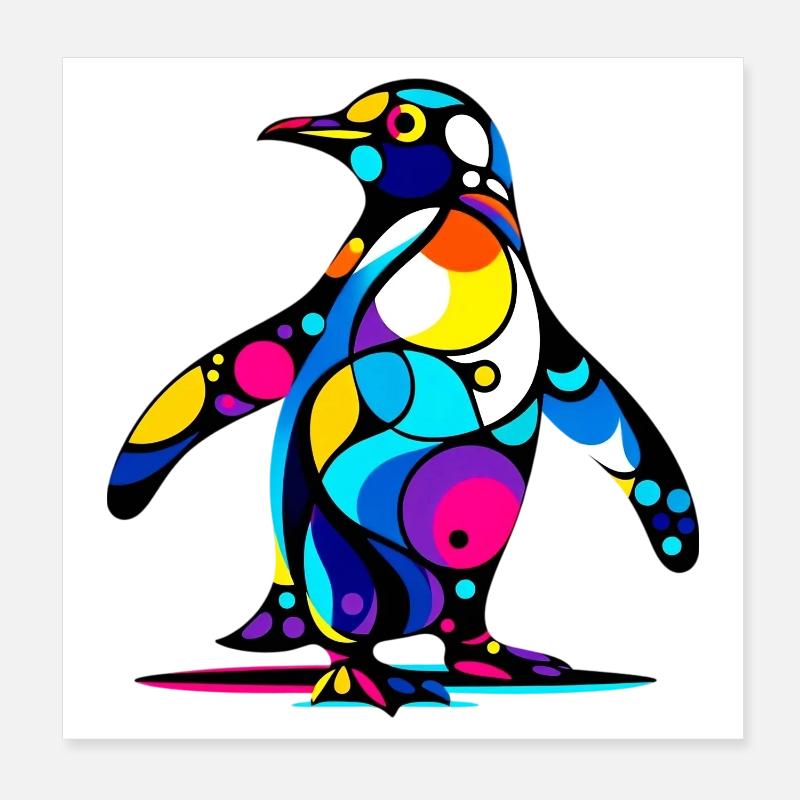 Pinguin Poster 20x20 cm