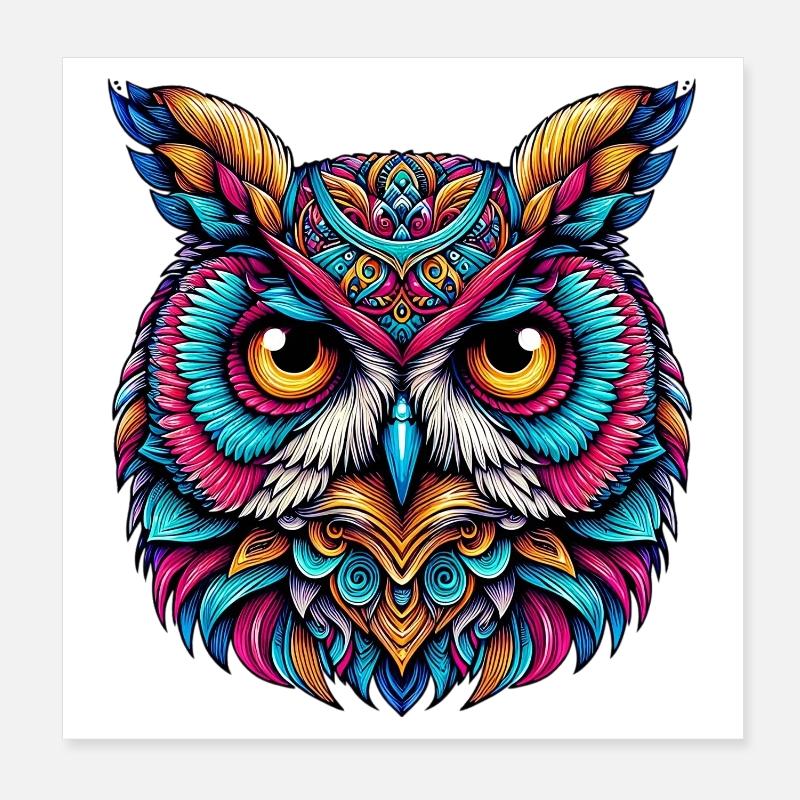 Eule Poster 20x20 cm