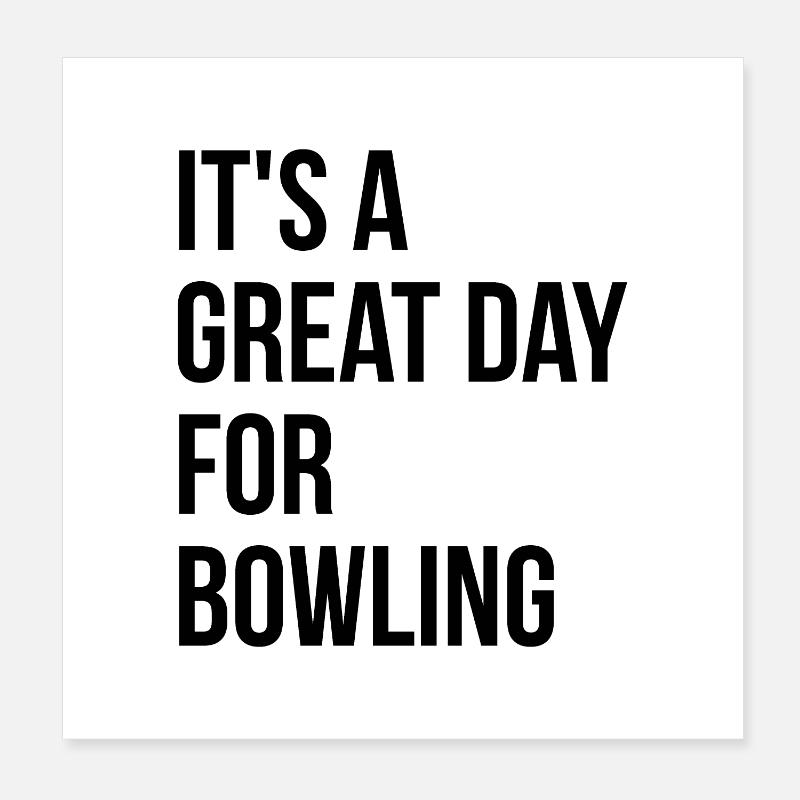 bowling Poster 20 x 20 cm