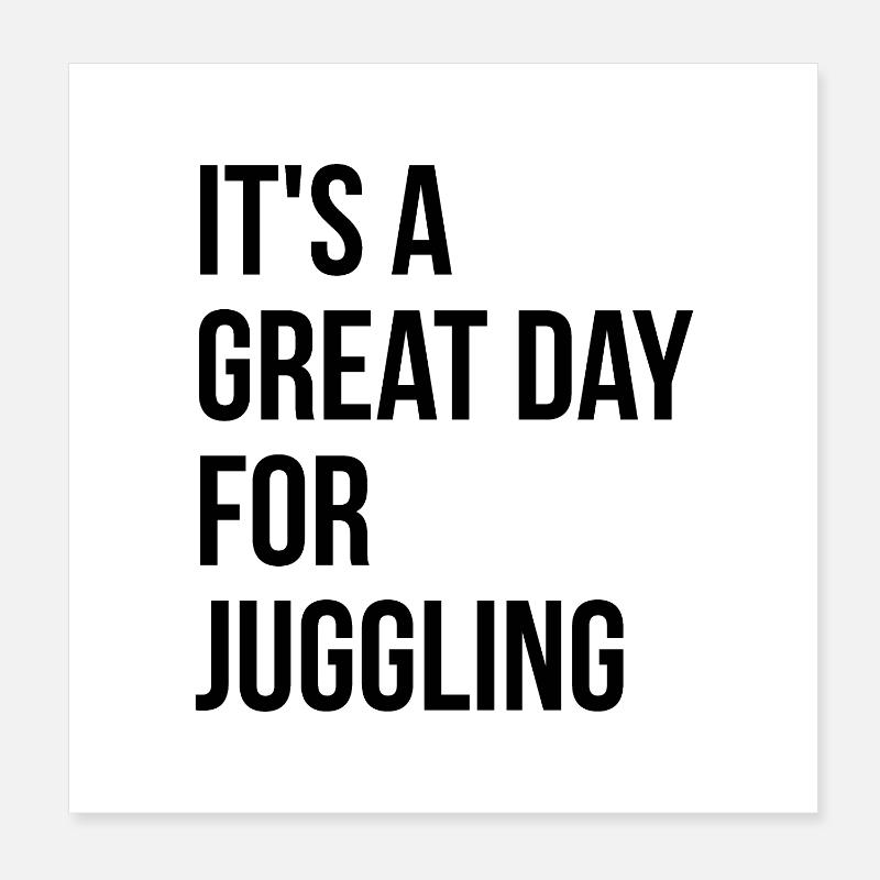 Jonglage Poster 20x20 cm