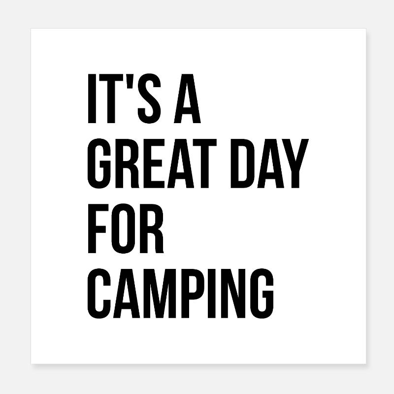 Camping Poster 20 x 20 cm