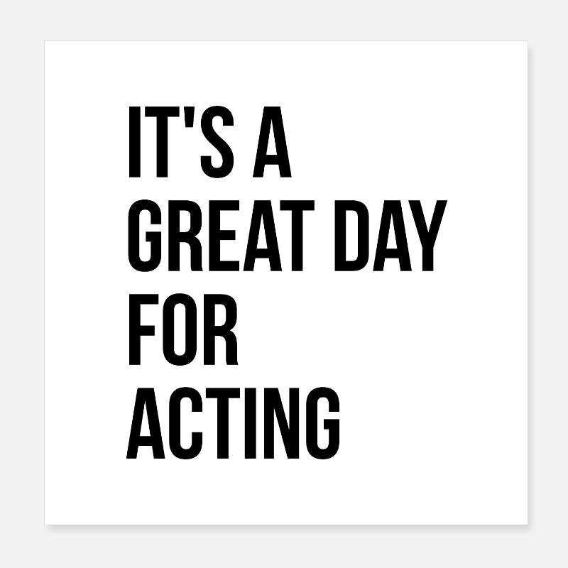 Acting Poster 8" x 8" (20x20 cm)