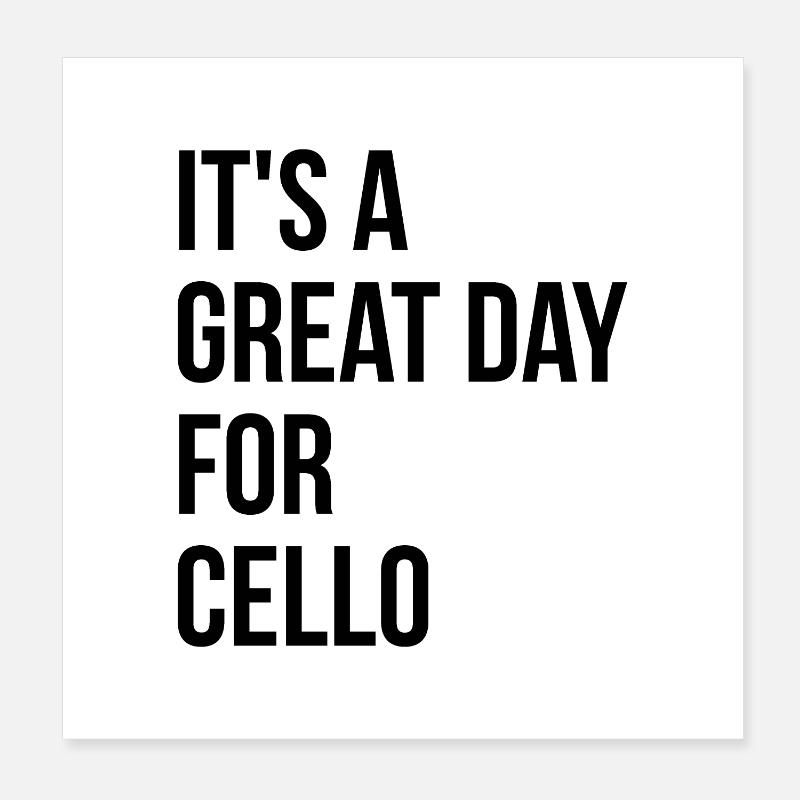 Cello Poster 8" x 8" (20x20 cm)