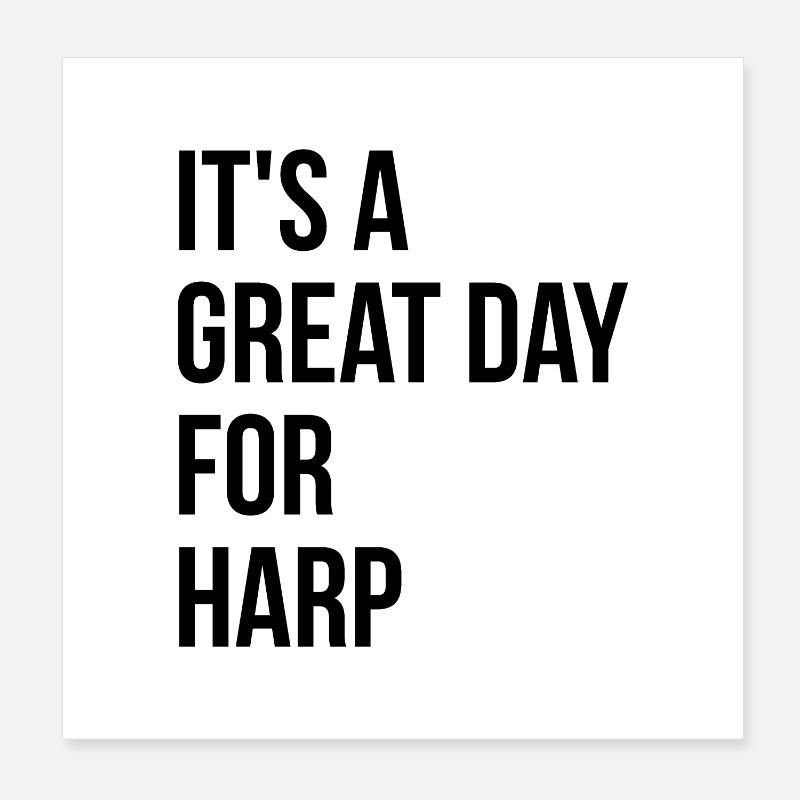 Harp Poster 8" x 8" (20x20 cm)
