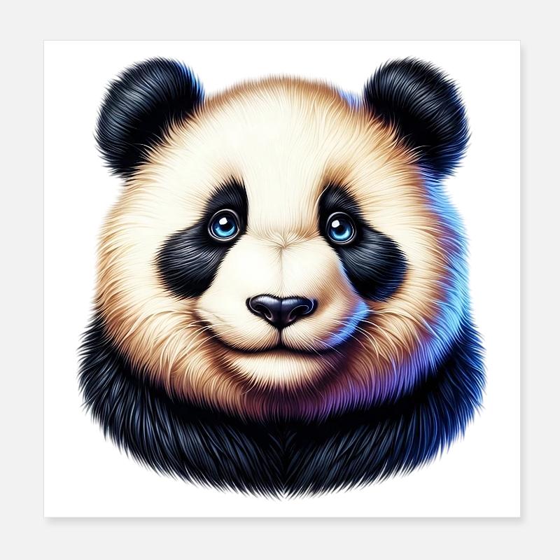Panda Poster 20x20 cm