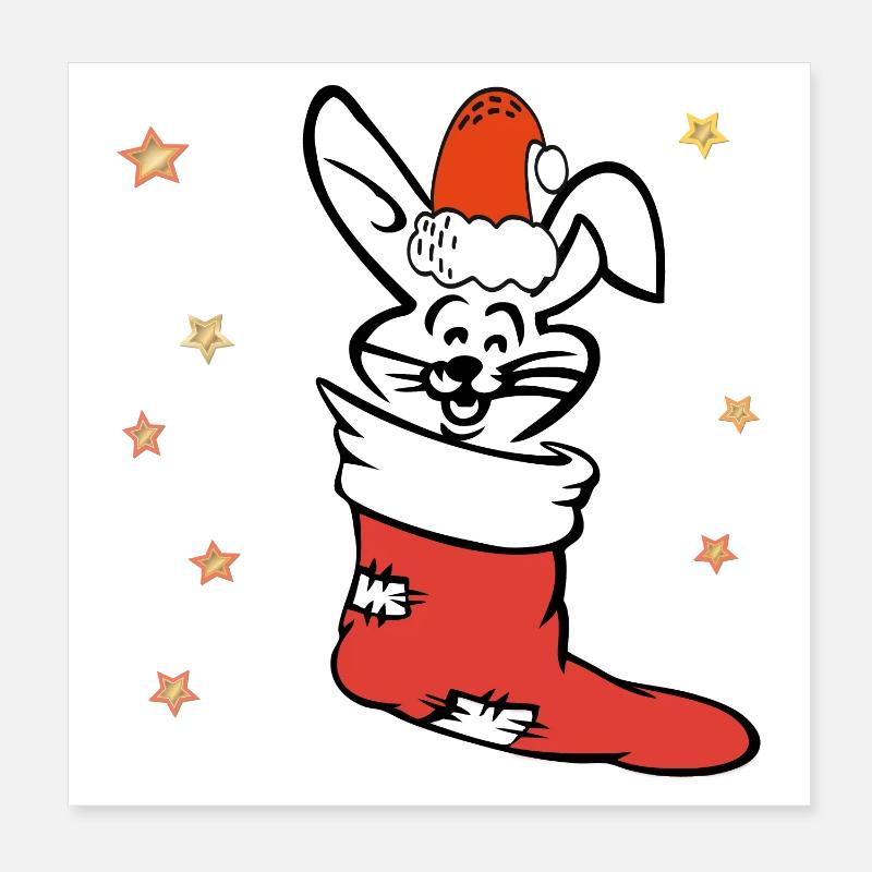 Paashaas Sinterklaas Poster 20x20 cm