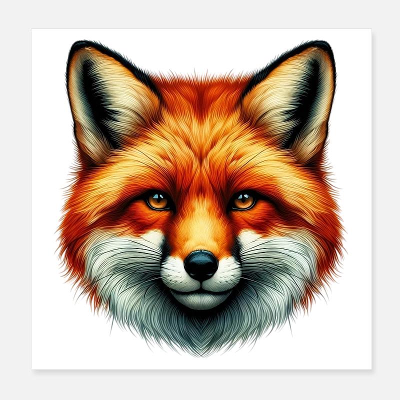 Renard Poster 20 x 20 cm