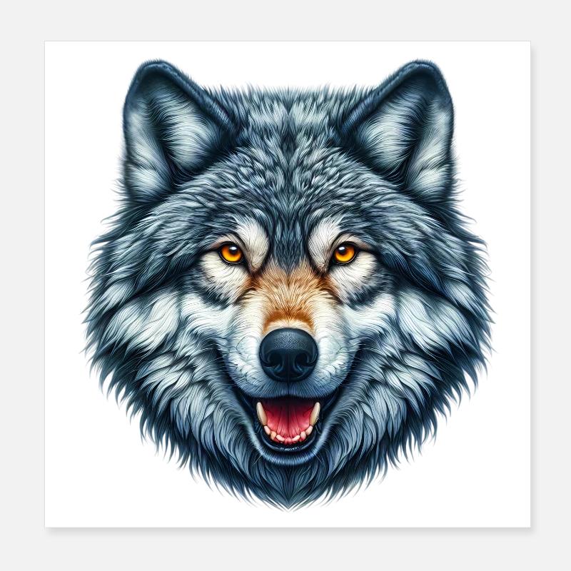 Wolf Poster 20x20 cm
