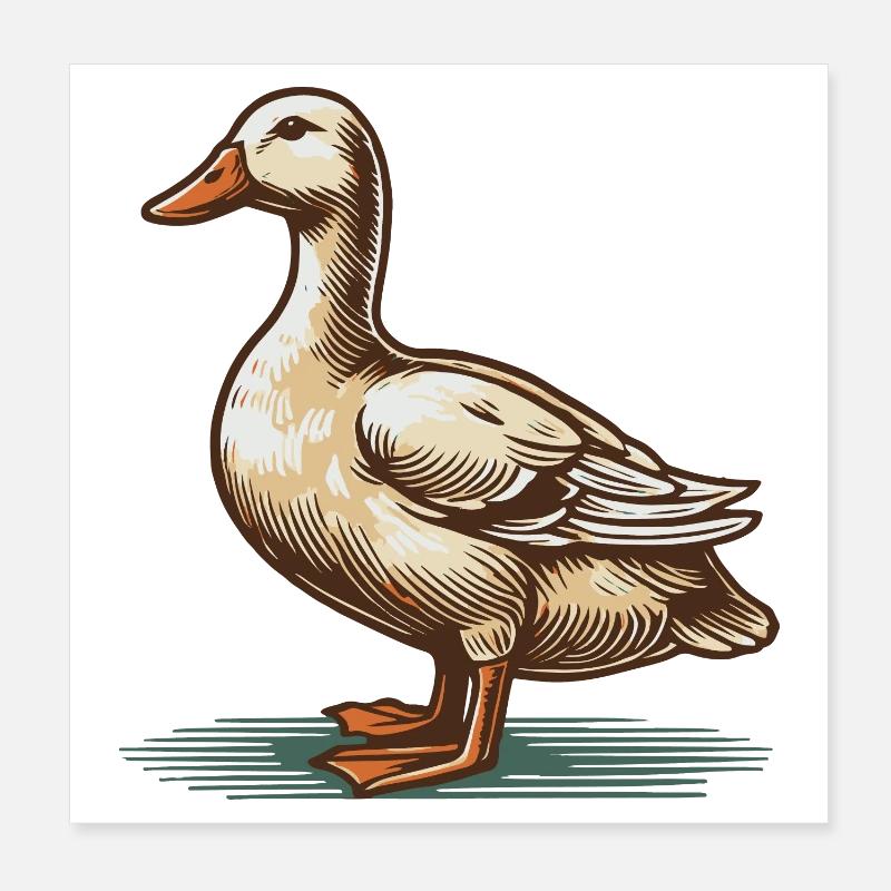 Canard Poster 20 x 20 cm