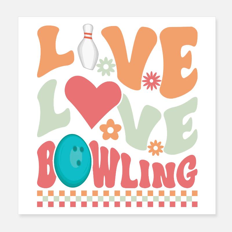 Bowling d’amour en direct Poster 20 x 20 cm
