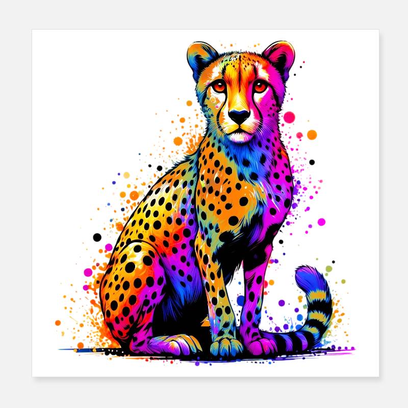 Gepard Poster 20x20 cm