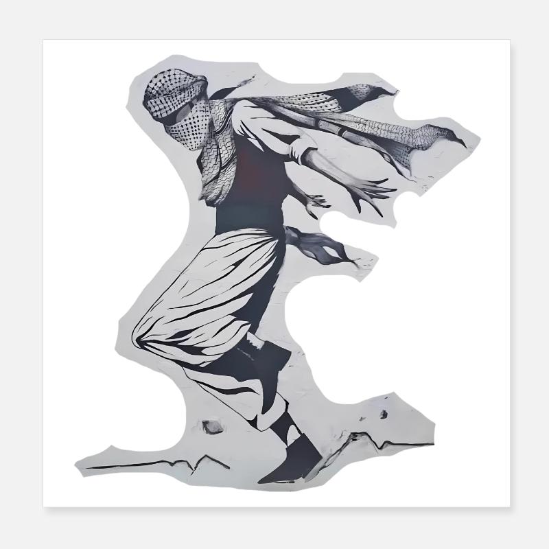 Der Freiheits-Tänzer Poster 20x20 cm