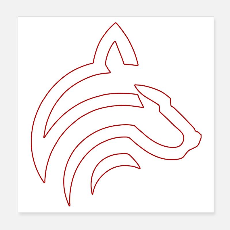 Loup Poster 20 x 20 cm