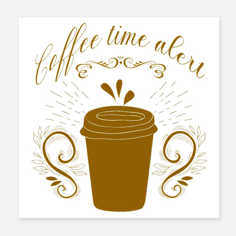 alerte heure du café Poster 20 x 20 cm