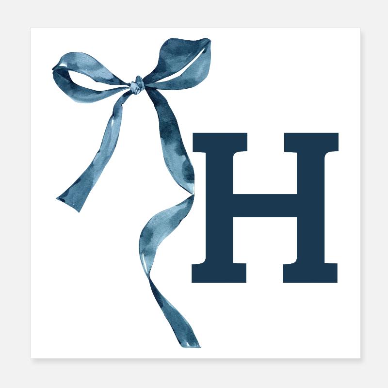 Monogramme h idée cadeau  Poster 20 x 20 cm