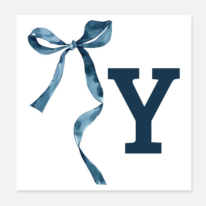 Monogramme y idée cadeau  Poster 20 x 20 cm