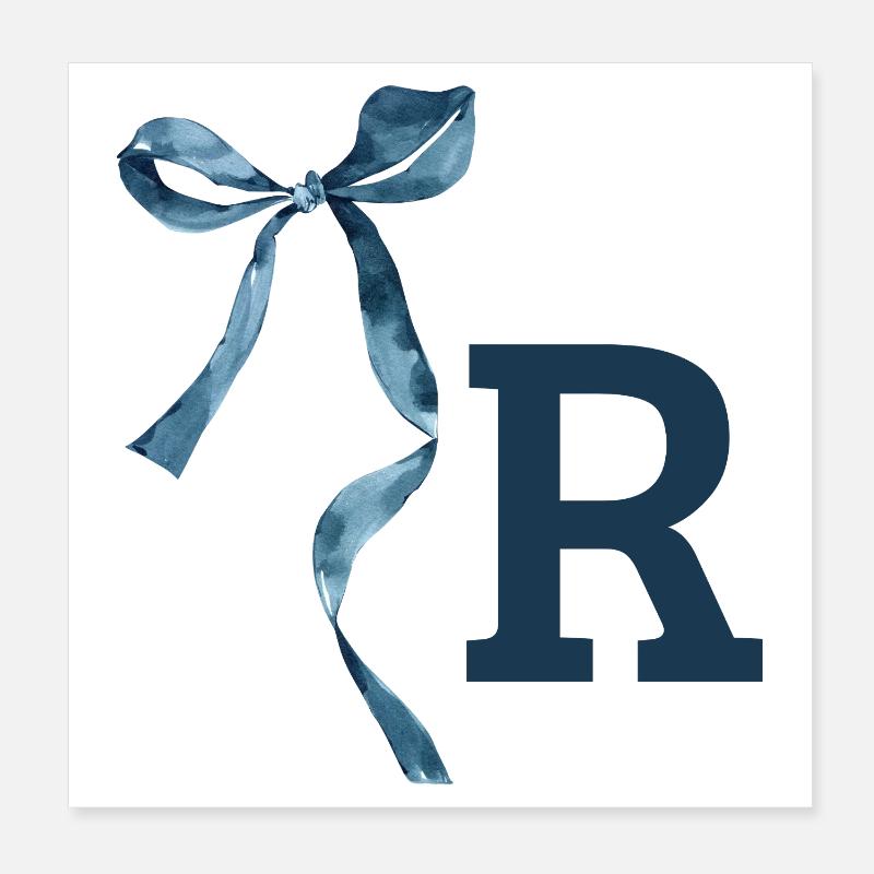 Monogramm r Geschenkidee Poster 20x20 cm