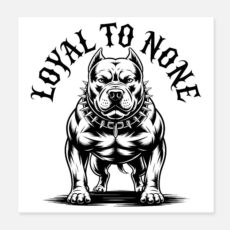 Chien loyal à aucun Poster 20 x 20 cm