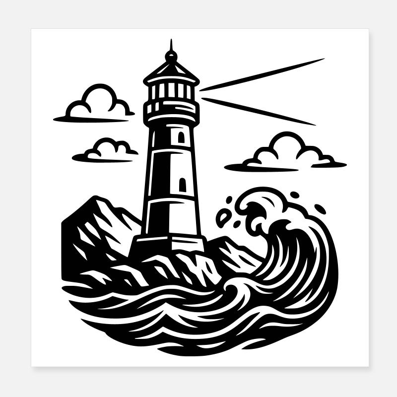 phare Poster 20 x 20 cm