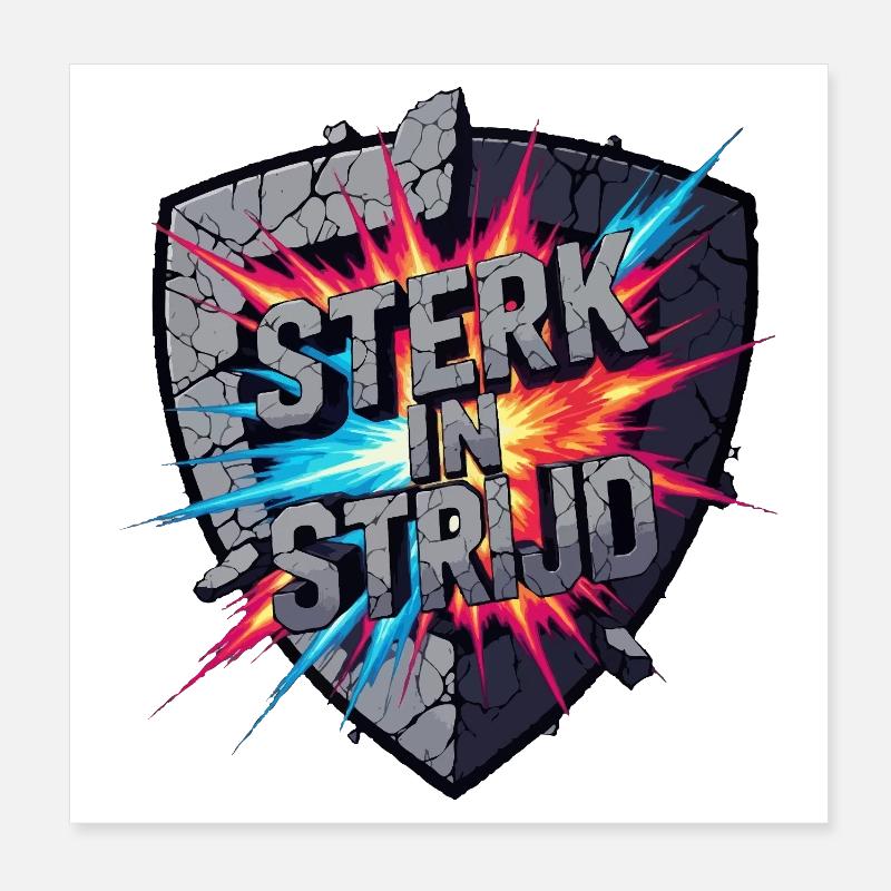 Stark im Kampf Poster 20x20 cm